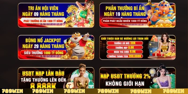 Tổng hợp các chương trình khuyến mãi 789Win cực khủng trong năm