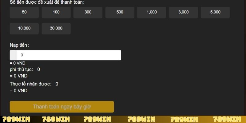 Lưu ý cần nhớ trước khi nạp tiền 789Win