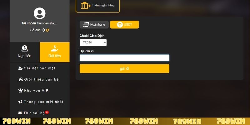 Quy trình rút tiền 789Win đơn giản nhanh chóng